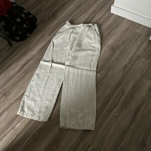 linen pants with belt